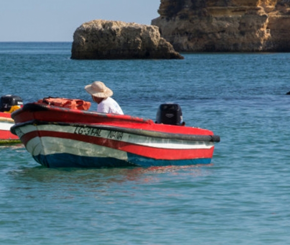 Tour boat in Sicily